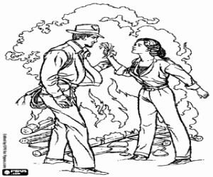malvorlagen Indiana Jones und Marion ausmalbilder