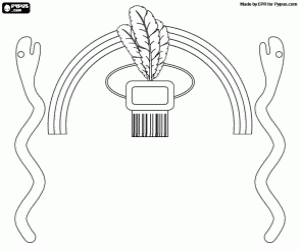 malvorlagen Das Inkareich-Schild ausmalbilder