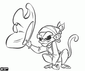 malvorlagen Jack der Affe, Barbossa Maskottchen ausmalbilder