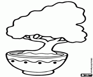 malvorlagen Eine japanische bonsai ausmalbilder