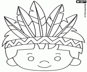 malvorlagen Jet mit den Federn von einem Indianer-Häuptling ausmalbilder