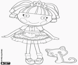 malvorlagen Jewel von Lalaloopsy mit der Katze ausmalbilder