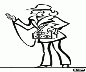 malvorlagen Ein Journalist in einem interview ausmalbilder