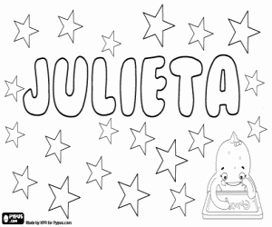 malvorlagen Julieta, Diminutiv von Julia ausmalbilder