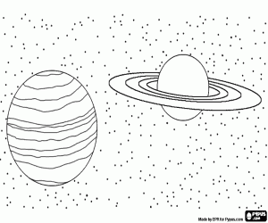 malvorlagen Jupiter und Saturn-Konjunktion ausmalbilder