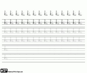 malvorlagen Kalligraphie mit den Buchstaben KI ausmalbilder