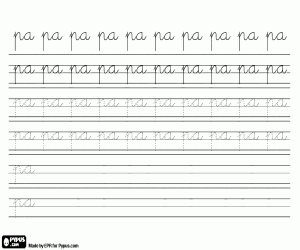 malvorlagen Kalligraphie Kleinbuchstaben mit PA ausmalbilder