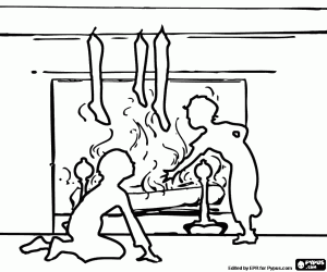 malvorlagen Kamin und Kinder Hintergrundbeleuchtung ausmalbilder