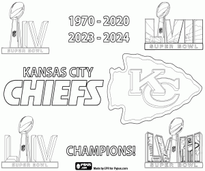 malvorlagen Kansas City Chiefs, Super Bowl x4 ausmalbilder