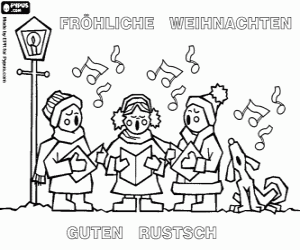 malvorlagen Karte von Weihnachtslieder in Deutsch ausmalbilder
