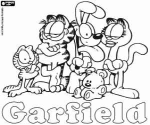 malvorlagen Die Katze Garfield und Freunde ausmalbilder