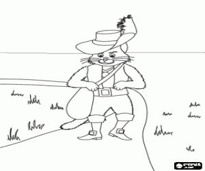 malvorlagen Die Katze mit Stiefeln und Beutel ausmalbilder