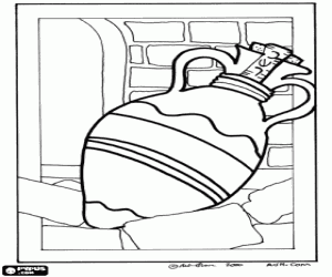 malvorlagen Keramik-dose mit koschere Nahrung ausmalbilder