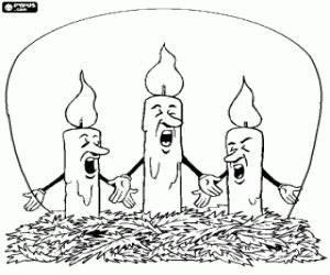 malvorlagen Die Kerzen singen Weihnachtslieder ausmalbilder