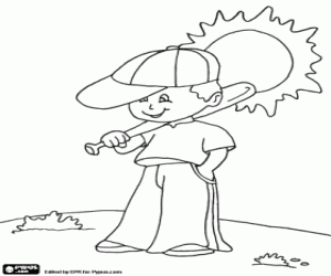 malvorlagen Das Kind und der Baseballschläger ausmalbilder