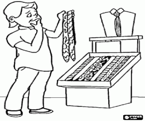 malvorlagen Das Kind und die Krawatte für Papa ausmalbilder