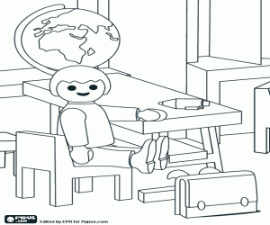 malvorlagen Ein Kind in die Playmobil-Schule ausmalbilder