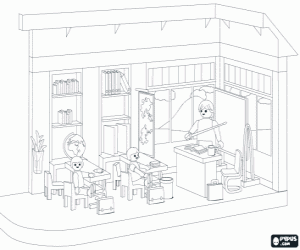 malvorlagen Kinder in ein Playmobil-Klassenzimmer ausmalbilder