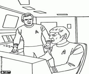 malvorlagen Kirk und Spock aus Star Trek ausmalbilder