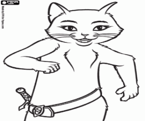 malvorlagen Kitty, Freundin von Gestiefelte Kater ausmalbilder