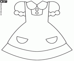 malvorlagen Das Kleid von Alice ausmalbilder