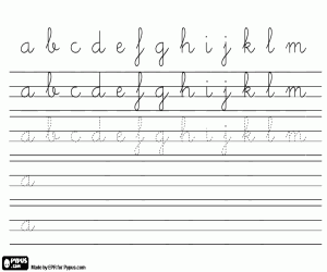 malvorlagen Kleinbuchstaben-Alphabet von A bis M ausmalbilder