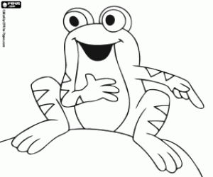 malvorlagen Der kleine Frosch ist ein Freund von Krtek ausmalbilder