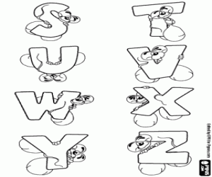 malvorlagen Kleine Maus Alphabet von S bis Z ausmalbilder