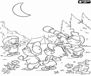 malvorlagen Kleinen Einsteins und das Teleskop ausmalbilder