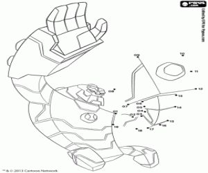 malvorlagen Klotz, Ben 10 Omniverse, nach Punkten ausmalbilder