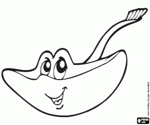 malvorlagen Ein Knorpelfische, ein Rochen ausmalbilder