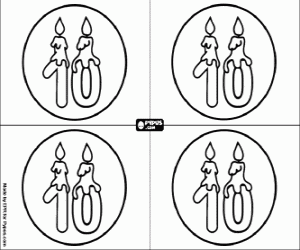 malvorlagen Komm zu meiner zehn Jahre-party ausmalbilder