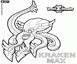 malvorlagen Kraken Max, eine Krake Invizimals ausmalbilder