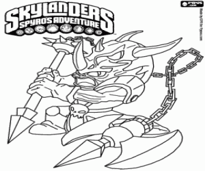 malvorlagen Der Krieger Skylander Voodood ausmalbilder