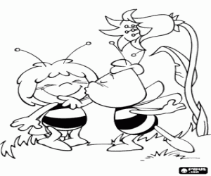 malvorlagen Kuss auf die Wange, Willy zu Maja ausmalbilder