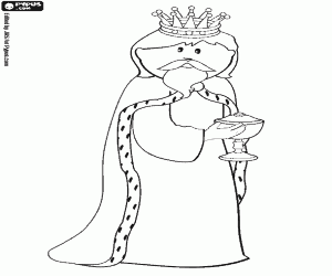 malvorlagen König Caspar und sein Geschenk ausmalbilder