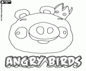 malvorlagen Das König-Schwein von Angry Birds ausmalbilder