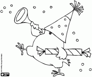 malvorlagen Das Küken und das neue Jahr ausmalbilder