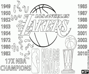 malvorlagen Lakers, NBA-Champion 2020 ausmalbilder