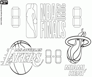 malvorlagen Lakers vs Heat, NBA 2020 Finals ausmalbilder