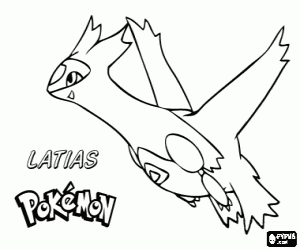 malvorlagen Latias, ein Drachen-Pokémon ausmalbilder