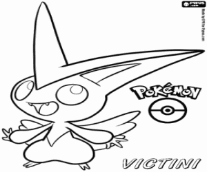 malvorlagen Eine legendäre Pokémon Victini ausmalbilder