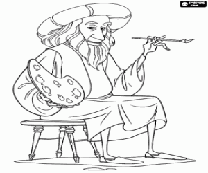 malvorlagen Leonardo da Vinci in Florenz ausmalbilder