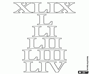 malvorlagen Lernen Sie die Zahlen von 49 bis 54 ausmalbilder