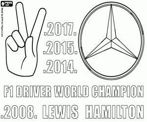 malvorlagen Lewis Hamilton, 2017 F1 Meister ausmalbilder