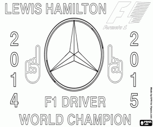 malvorlagen Lewis Hamilton, meister F1-2015 ausmalbilder