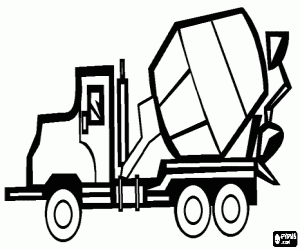 malvorlagen LKW-Mischer ausmalbilder