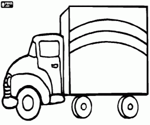 malvorlagen LKW, Seitenansicht ausmalbilder