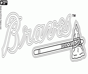 malvorlagen Logo der Atlanta Braves ausmalbilder