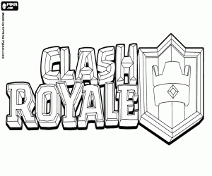 malvorlagen Logo der Clash Royale, Videospiel ausmalbilder